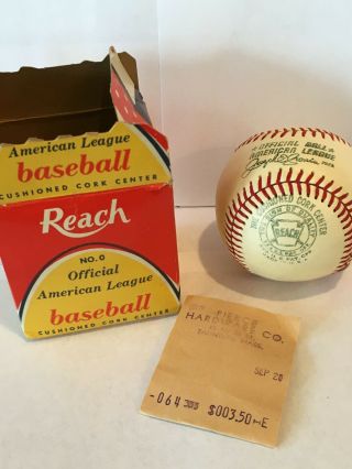 Vintage Reach No.  0 Cronin Official American League Baseball