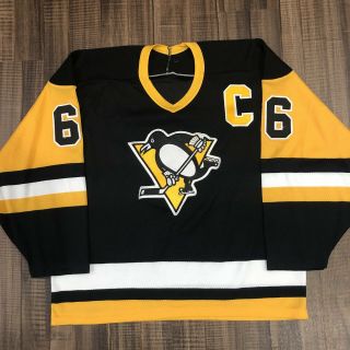 Ccm Mario Lemieux Pittsburgh Penguins Nhl Hockey Jersey Vintage Black Away S