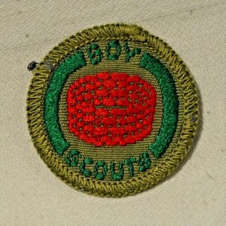 Red Basket Boy Scout Basket Worker Proficiency Badge Black Back Troop Large