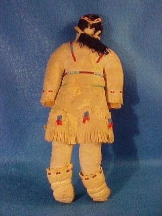 GREAT EXAMPLE LATE 19TH C EARLY 20TH C CENTRAL PLAINS DOLL W/ BEADED HIDE DRESS 2