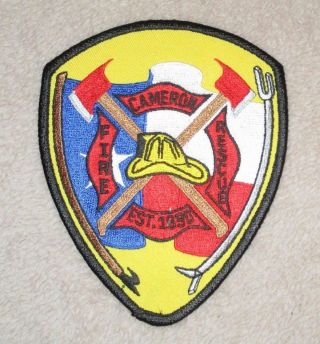Cameron Fire Rescue Patch - Texas - 4 " X 5 "