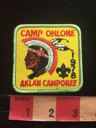 Vtg 1978 Camp Ohlone Aklan Camporee Bsa Boy Scouts Patch Native American 87n9