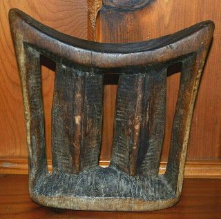 Antique African Ethiopian Wallaïta Tribe Carved Wood Headrest Ethiopia,  Africa