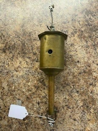 Antique Salter Brass Fireplace Spit Jack Rotary Roasting W/ Key 1850 