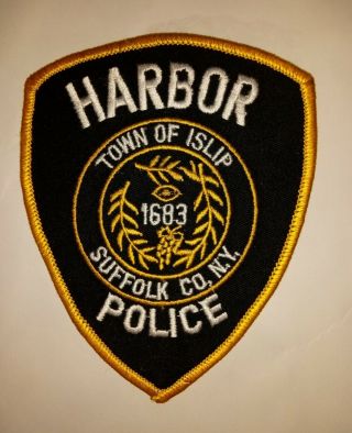 Town Of Islip Marine Harbor Police Patch York State Suffolk County