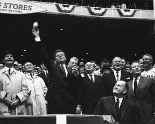 President John F.  Kennedy Throws First Pitch Of The Mlb Season - 8x10 Photo