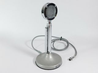 Astatic D - 104 Vintage Desk Ham Radio Microphone W/ 2 - Pin Connector