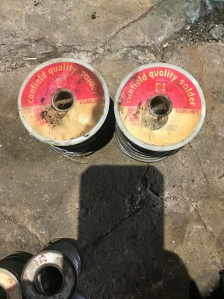 2 Rolls 5lb Vintage Canfield Solder 50/50 For Stained Glass