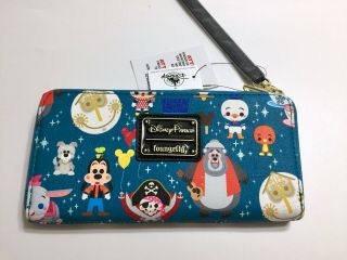 Nwt Loungefly Disney Parks Minis Zip - Around Wristlet Wallet A Castle Dumbo C