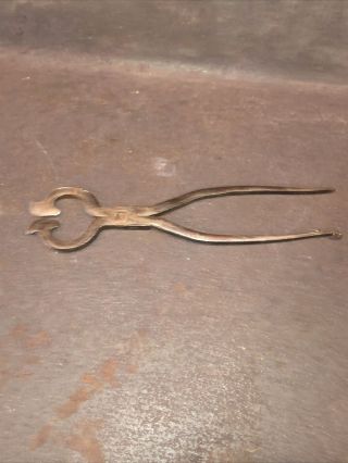 Antique 18th C Wrought Iron Sugar Nips Nippers Snips Aafa