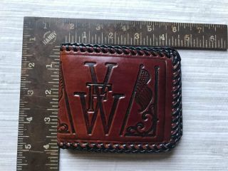 Vfw Veterans Of Foreign Wars Hand Tooled Leather Wallet