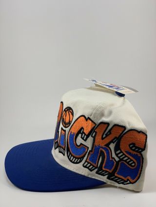 Vintage 90s York Knicks Graffiti Snapback Hat Cap NBA Complete Tag 3