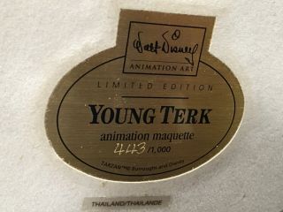 Walt Disney ' s Tarzan TERK Figure LIMITED ED.  Animator Maquette RARE 443/1000 3