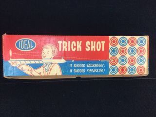 Vintage Ideal 1961 Trick Shot Dart Toy And Instructions.