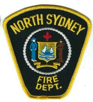North Sydney Ns Nova Scotia Canada Fire Dept.  Gold Border Patch -