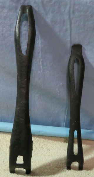 2 Vintage Cast Iron Lid Lifter For Wood & Coal Stoves Cabin Decor