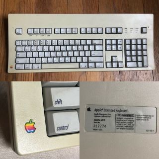 Vintage Apple Extended Keyboard M0115 Alps Orange Serial Number 317774 Usa