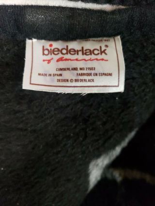 Vtg Biederlack Blanket Throw Mickey Mouse 75x59 Black White Red Made In Spain 3
