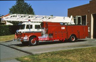 Fire Apparatus Slide,  Ladder 22,  Vancouver / Bc,  1978 Scot / Pierreville