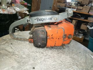 Vintage Pioneer Farmsaw Chainsaw Farm Saw power head complete orange pioneer 3