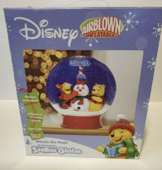 Disney Winnie The Pooh & Tigger Inflatable Airblown Christmas Snow Globe Gemmy
