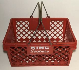 Vintage King Soopers Grocery Store Shopping Basket Carrying Bin