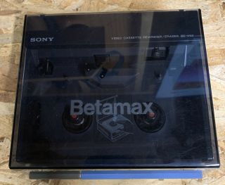 Vintage Sony Betamax Video Cassette Rewinder/eraser Be - V50
