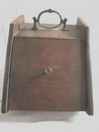 Antique Victorian Coal Scuttle Box Steel Liner Brass Handle Central Pa