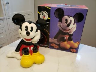 Vtg Nos Walt Disney Mickey Mouse Cookie Jar Treasure Craft Box