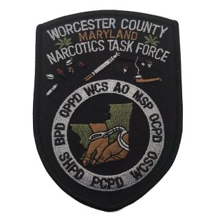 Worcester County Maryland Drug Task Force Police Patch - Narcotics Unit