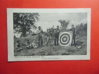 Boy Scout Postcard,  C1915 Official " Scouts Learn Archery.  "