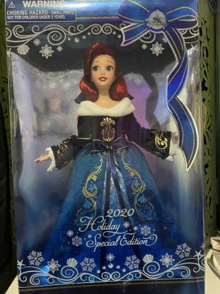 Disney Store Ariel Doll 11inch The Little Mermaid 2020 Holiday Special Edition
