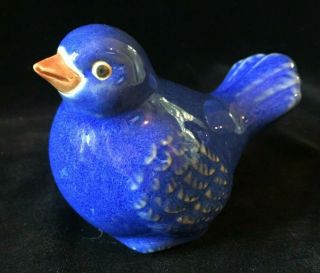 Vintage Ceramic Blue Bird Figurine