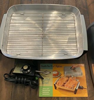 VINTAGE 1960s WEST BEND Automatic Buffet Chef - 4 in 1 roaster skillet griddle 2