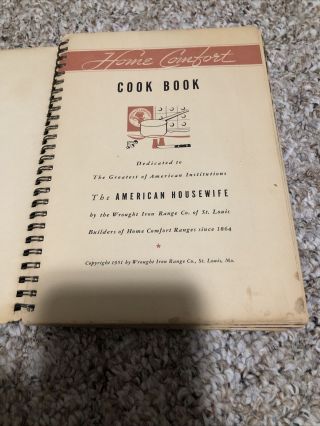 Home Comfort Cookbook Wrought Iron Range Company 1951 2
