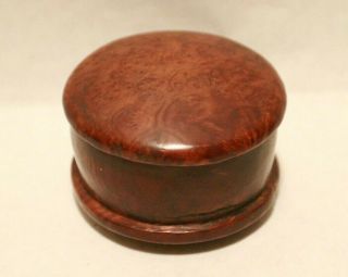 Rare Early American Carved Burl Walnut Snuff Box Or Tobacco Box ??? -