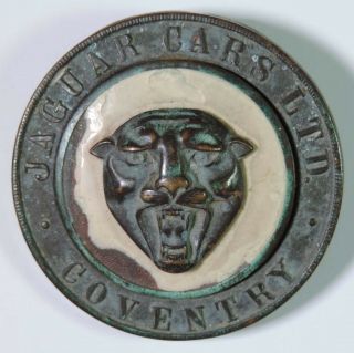 Vintage Jaguar Cars Ltd.  Coventry Enamel J.  Fray Automobile Badge / Emblem