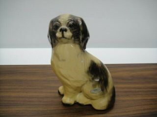 Vtg Mortens Studio Royal Designs Dog Figurine W/ Label Cocker Spaniel Pekingese