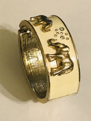 Fine Jewelry Elephant Cuff Bracelet White/gold