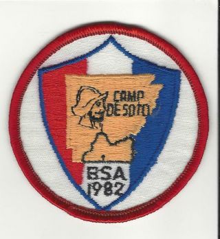 1982 Camp Desoto Area Council Boy Scout Patch - Oa 399 Abooikpaagun Csp Arkansas