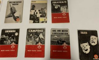 7 Vintage Boy Cub Scout Merit Badge Books