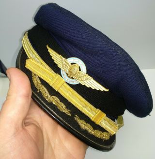 Vintage Argentina Air Force Faa Aviador Militar Brigadier General Dress Hat Enam