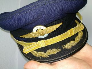 Vintage Argentina Air Force FAA Aviador Militar Brigadier General Dress Hat enam 2
