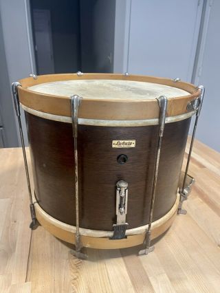 Vintage Ludwig Wooden Marching Snare Drum 14 3/4” X 11 1/4” Complete Shape
