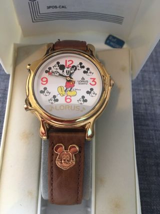 Lorus Disney Mickey Mouse Melody Watch Mickey Leather Band Never Worn Rwc002