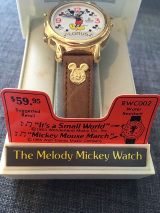 Lorus Disney Mickey Mouse Melody Watch Mickey Leather Band Never Worn RWC002 2