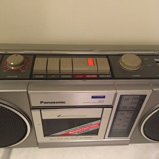 Vtg 80s Panasonic RX - 4930 Cassette Radio Boom Box 3