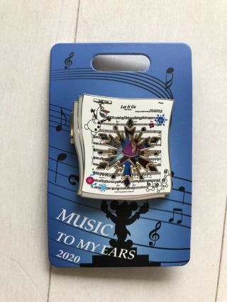 2020 Disney Cast Exclusive Pin Frozen Elsa Anna Music To My Ears Le 800