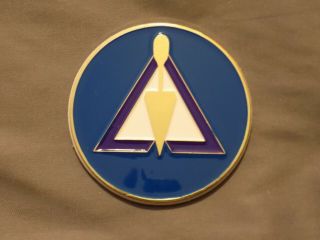Masonic 3 " Car Emblem York Rites Royal Select Compass Metal Freemason