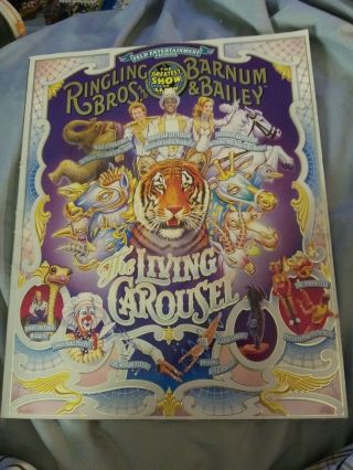 2000 Ringling Bros Barnum & Bailey Circus Souvenir Program Book Living Carousel
